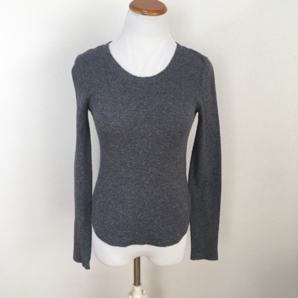 Madewell Gray Long Sleeve Knit Top Women’s Sz Small‎